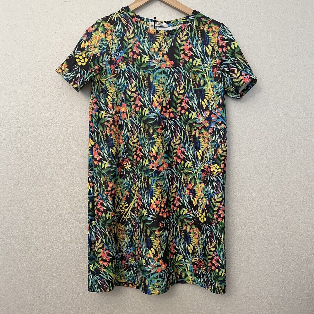 Zara Trafaluc Collection Dress Spring Summer 2017 Size Small Tropical Floral
